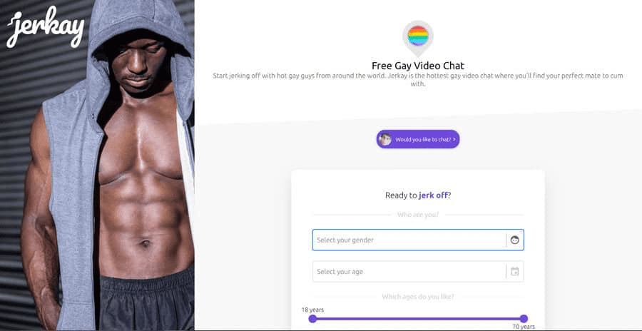 jerkay homepage screenshot displaying adult cam platform with live video chat and cam to cam interactions