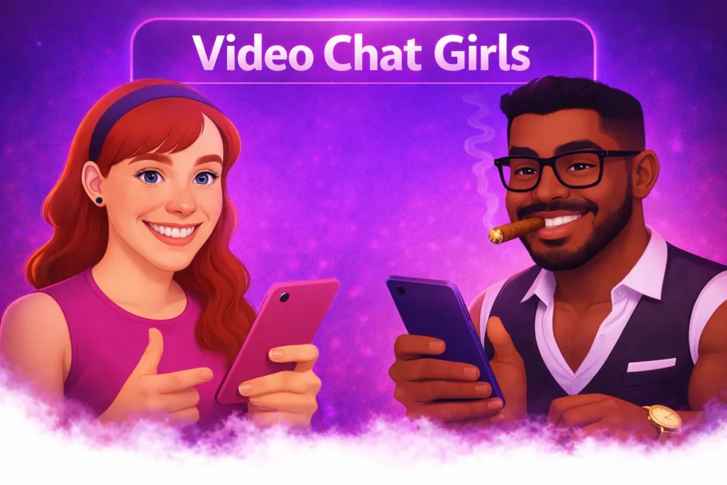 video chat girls interface screen featuring cam to cam connections and private 1 on 1 video call options