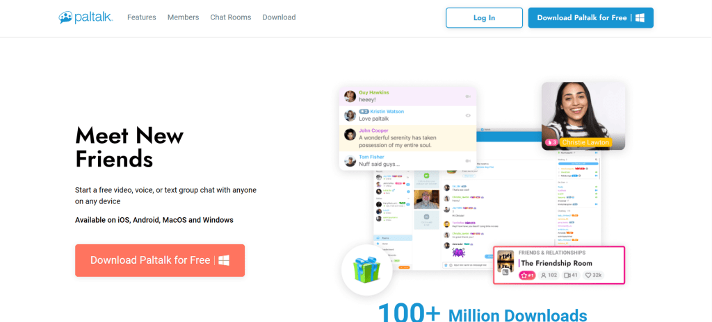 paltalk image showing online chat platform with live video chat rooms and real time communication features