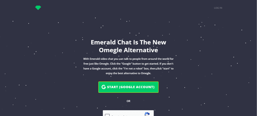 emerald chat image showing random video chat platform with anonymous pairing system and live face to face interactions with strangers online