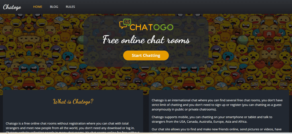 chatogo image showing random video chat platform with anonymous pairing system and live face to face interactions with strangers online